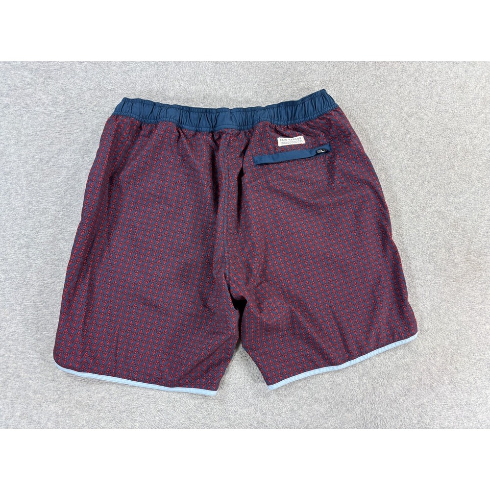 Fair Harbor Compression Lined ONE Shorts (Men's Large) Red/Blue - 8" - Picture 12 of 12